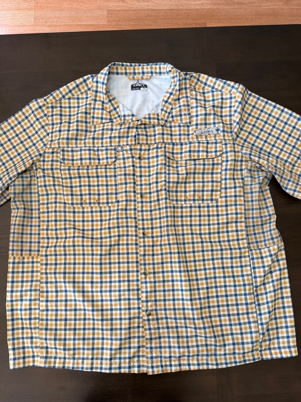 Habit Men’s 3XL Plaid UPF Fishing Outdoor Shirt